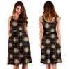 Zodiac Leo Pattern Design Print Sleeveless Dress