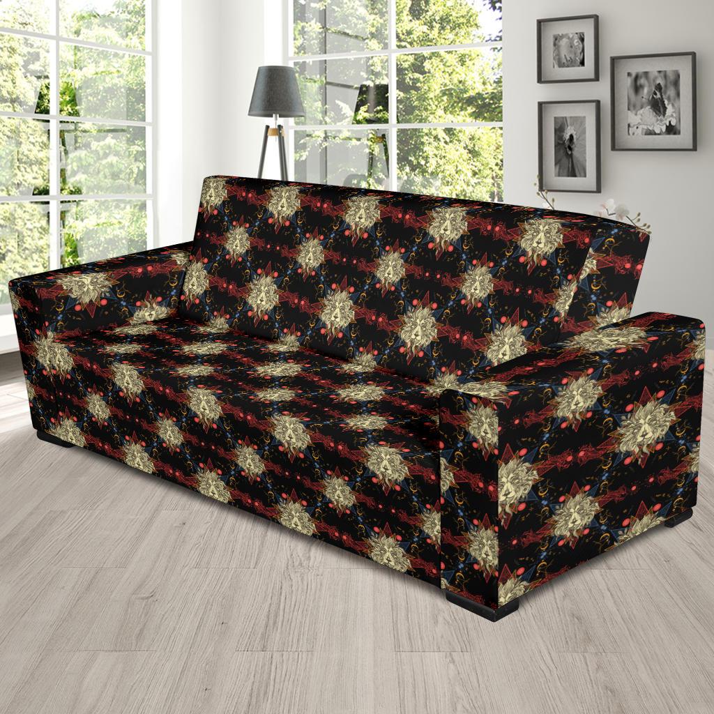 Zodiac Leo Pattern Design Print Sofa Slipcover-JTAMIGO.COM