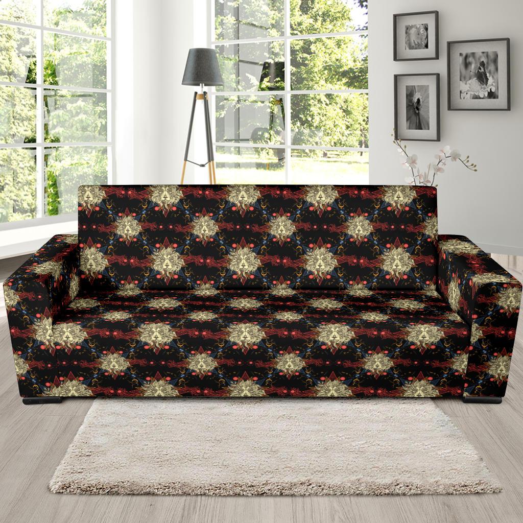 Zodiac Leo Pattern Design Print Sofa Slipcover-JTAMIGO.COM