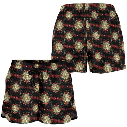 Zodiac Leo Pattern Design Print Women Shorts-JTAMIGO.COM