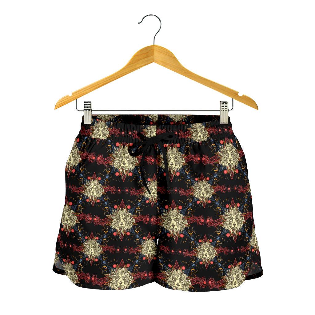 Zodiac Leo Pattern Design Print Women Shorts-JTAMIGO.COM