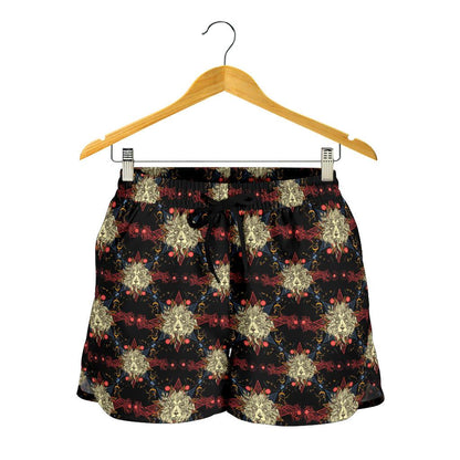 Zodiac Leo Pattern Design Print Women Shorts-JTAMIGO.COM