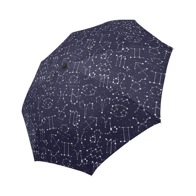 Zodiac Pattern Design Print Automatic Foldable Umbrella