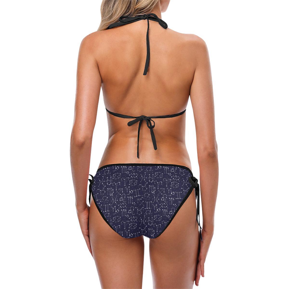 Zodiac Pattern Design Print Bikini Swimsuit-JTAMIGO.COM