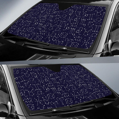 Zodiac Pattern Design Print Car Sun Shade For Windshield
