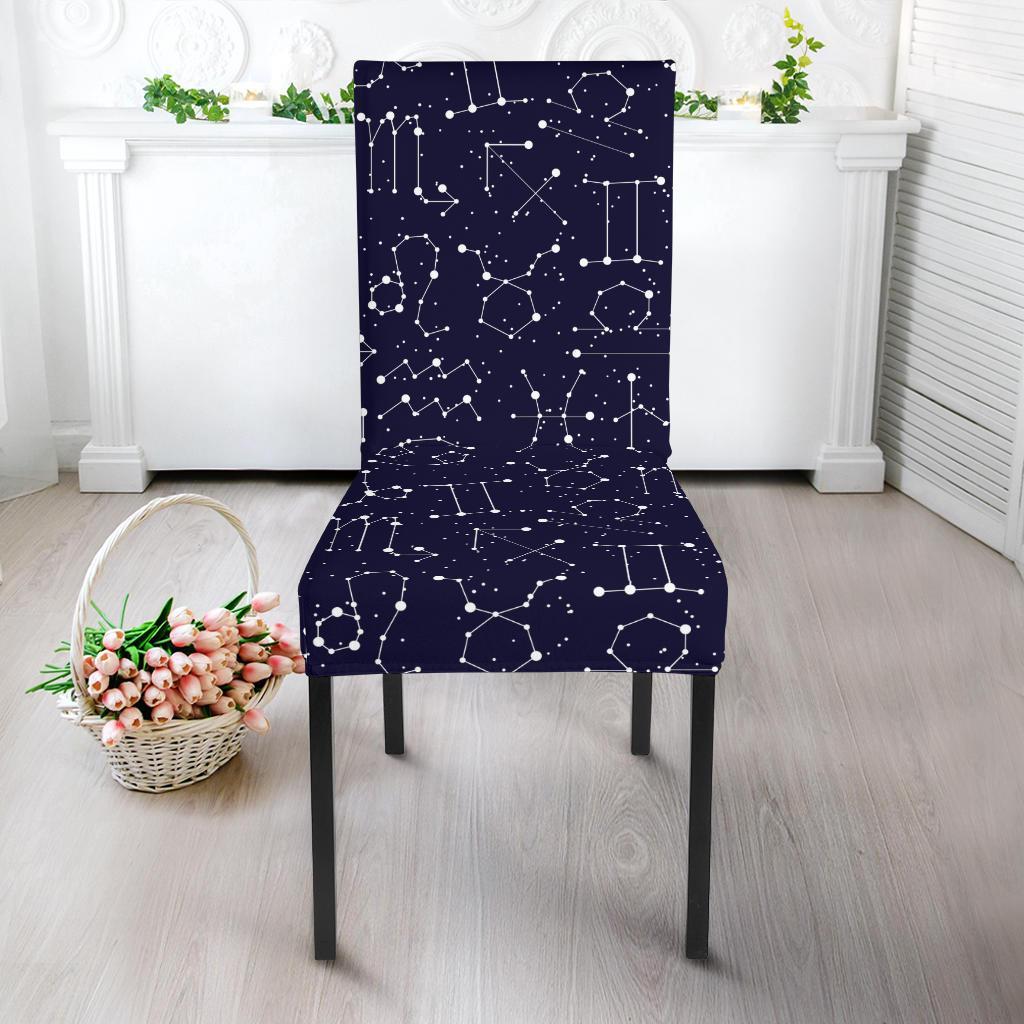 Zodiac Pattern Design Print Dining Chair Slipcover-JTAMIGO.COM
