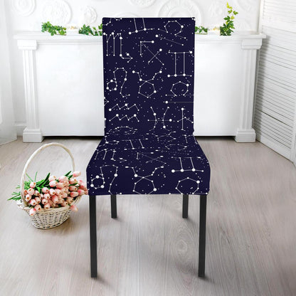 Zodiac Pattern Design Print Dining Chair Slipcover-JTAMIGO.COM