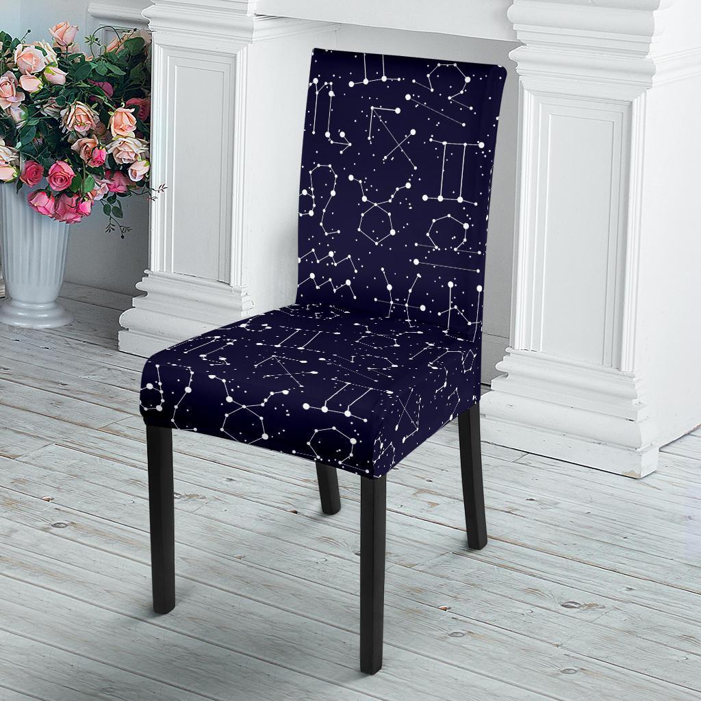 Zodiac Pattern Design Print Dining Chair Slipcover-JTAMIGO.COM