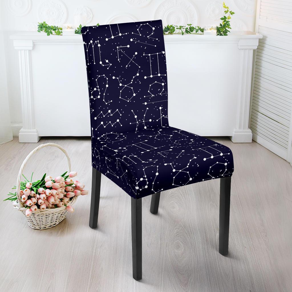 Zodiac Pattern Design Print Dining Chair Slipcover-JTAMIGO.COM