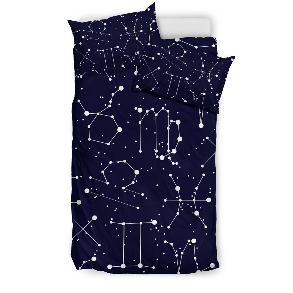 Zodiac Pattern Design Print Duvet Cover Bedding Set