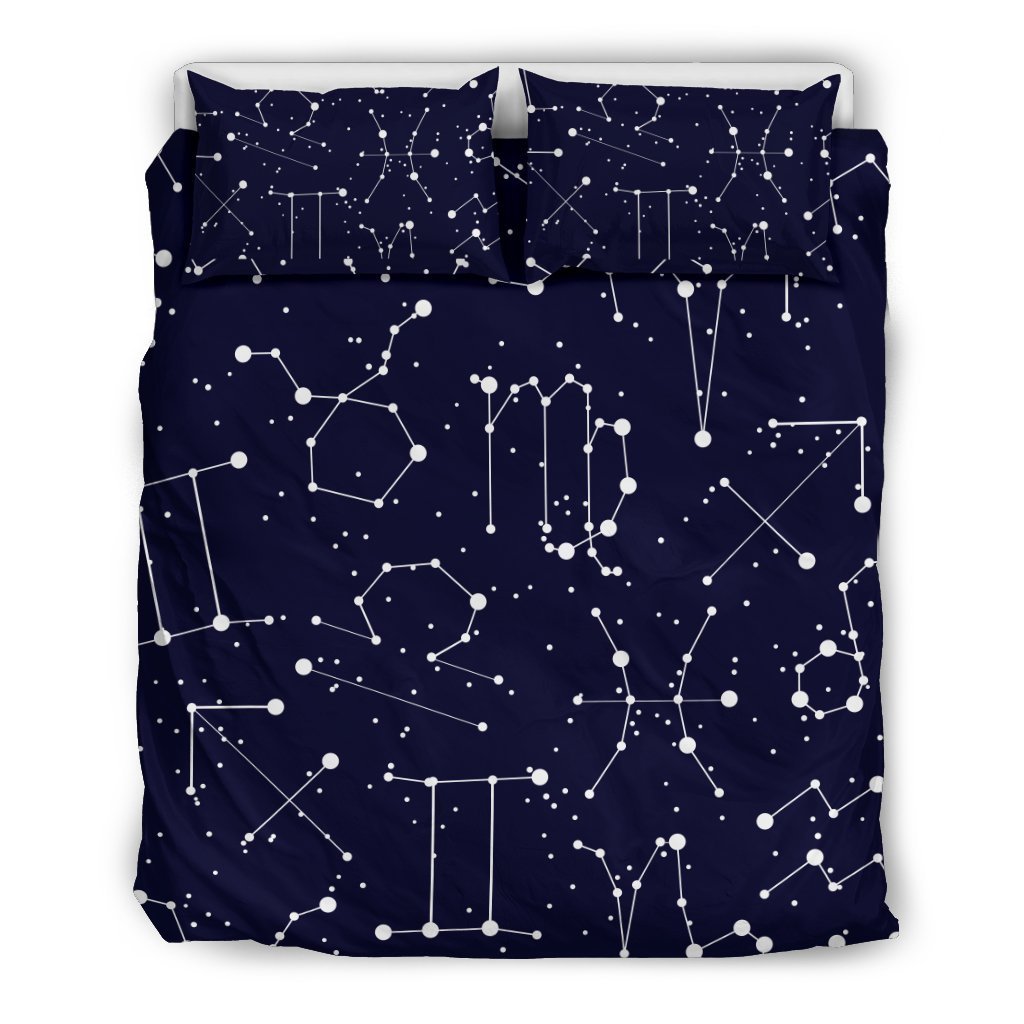 Zodiac Pattern Design Print Duvet Cover Bedding Set