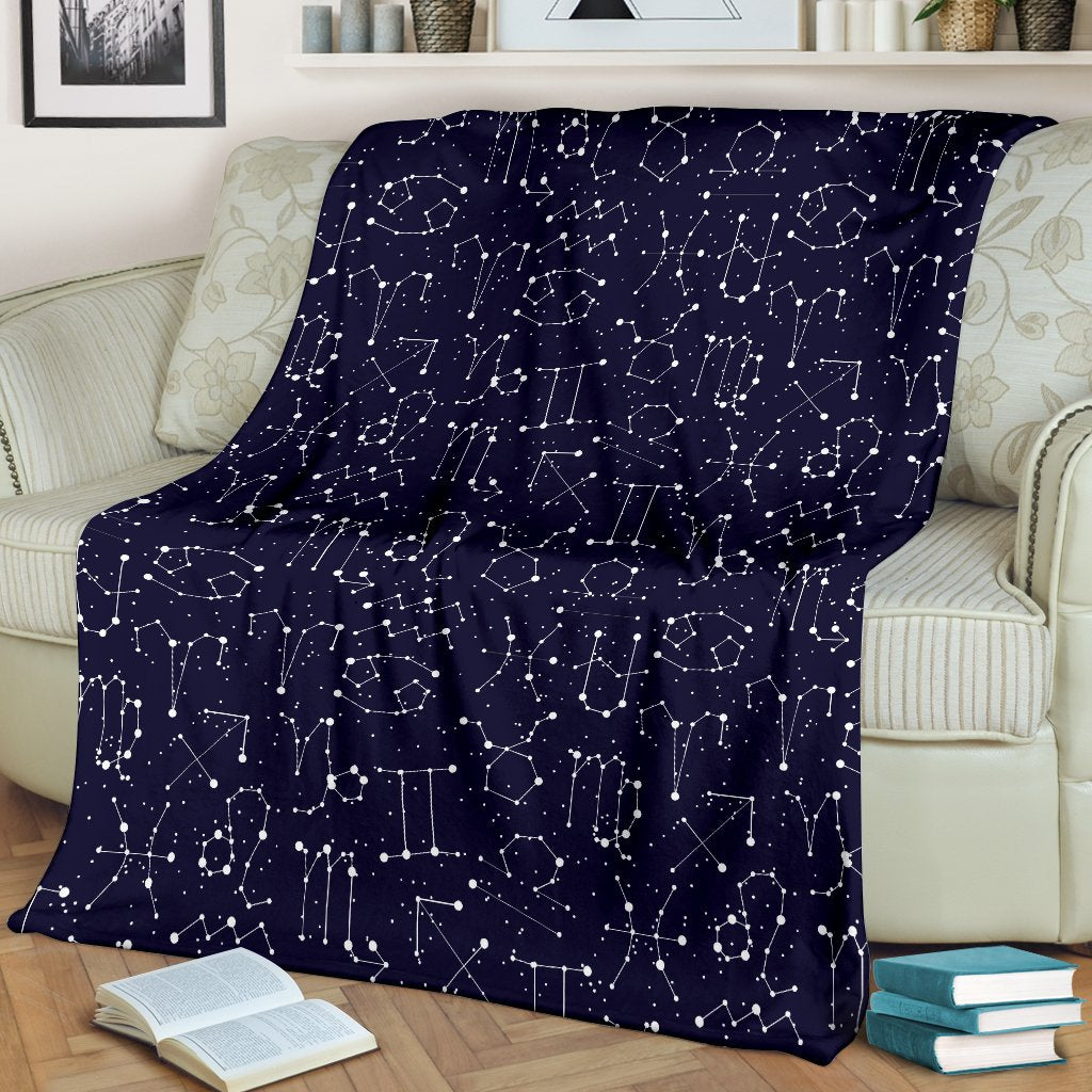 Zodiac Pattern Design Print Fleece Blanket