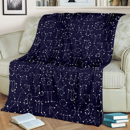 Zodiac Pattern Design Print Fleece Blanket