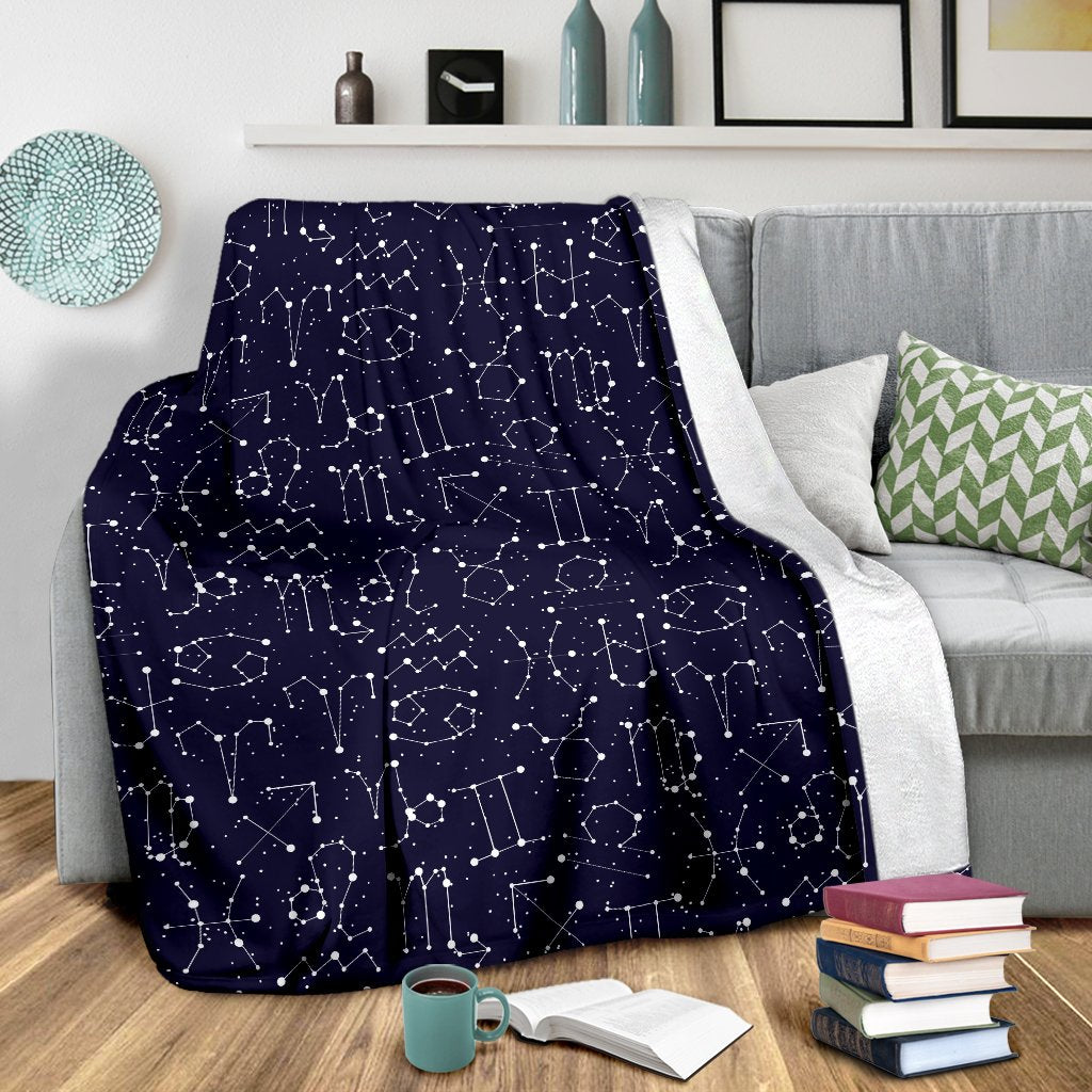 Zodiac Pattern Design Print Fleece Blanket