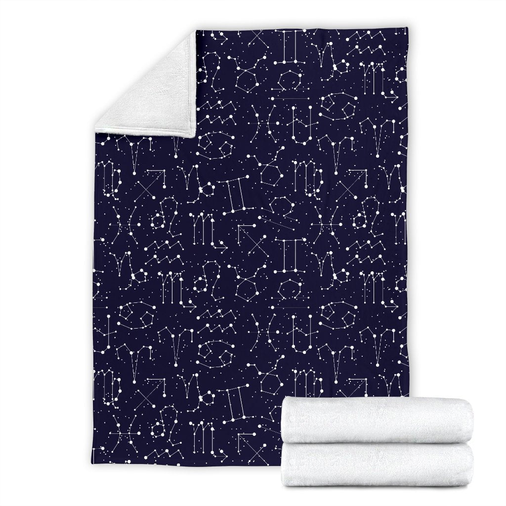 Zodiac Pattern Design Print Fleece Blanket