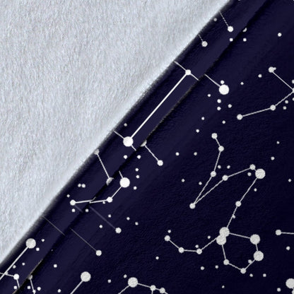 Zodiac Pattern Design Print Fleece Blanket