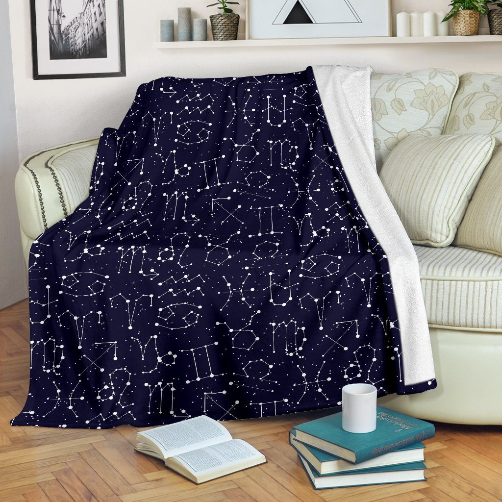 Zodiac Pattern Design Print Fleece Blanket