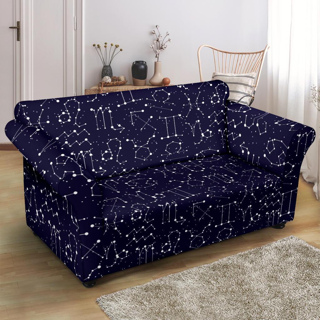 Zodiac Pattern Design Print Loveseat Slipcover-JTAMIGO.COM