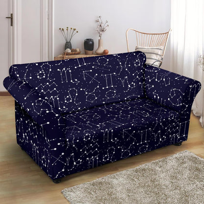 Zodiac Pattern Design Print Loveseat Slipcover-JTAMIGO.COM