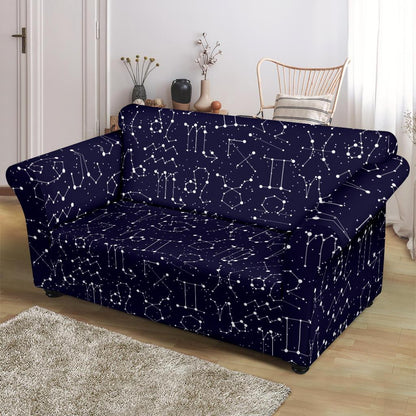 Zodiac Pattern Design Print Loveseat Slipcover-JTAMIGO.COM