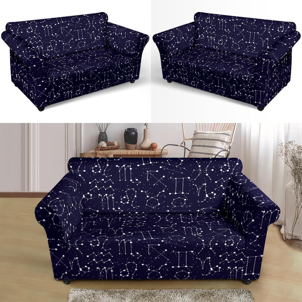 Zodiac Pattern Design Print Loveseat Slipcover-JTAMIGO.COM