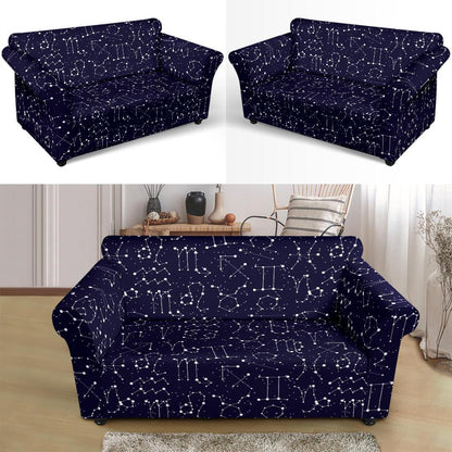 Zodiac Pattern Design Print Loveseat Slipcover-JTAMIGO.COM