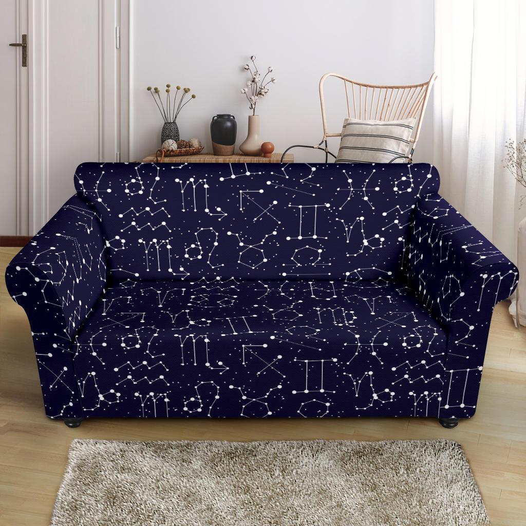 Zodiac Pattern Design Print Loveseat Slipcover-JTAMIGO.COM