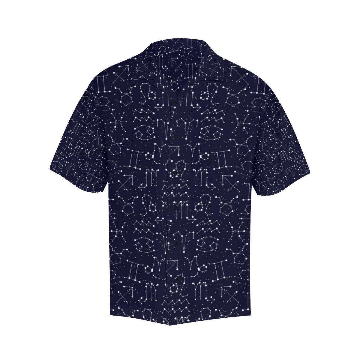 Zodiac Pattern Design Print Men Aloha Hawaiian Shirt