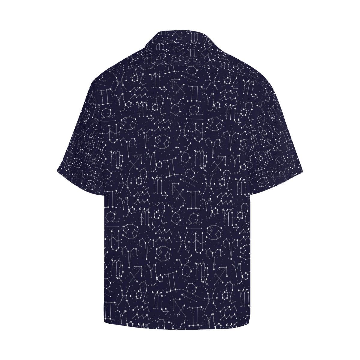 Zodiac Pattern Design Print Men Aloha Hawaiian Shirt