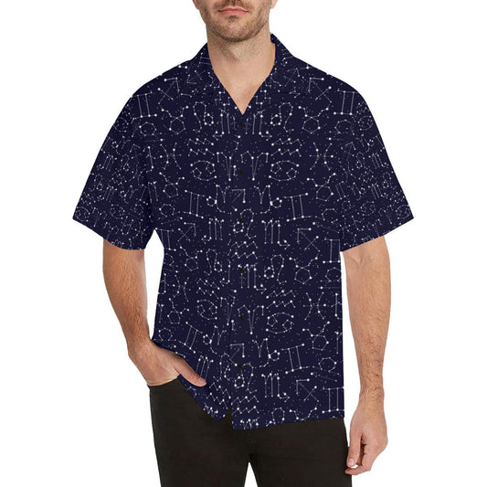Zodiac Pattern Design Print Men Aloha Hawaiian Shirt