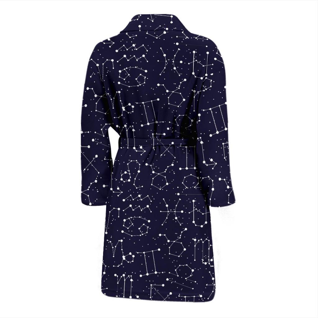 Zodiac Pattern Design Print Men Bath Robe-JTAMIGO.COM