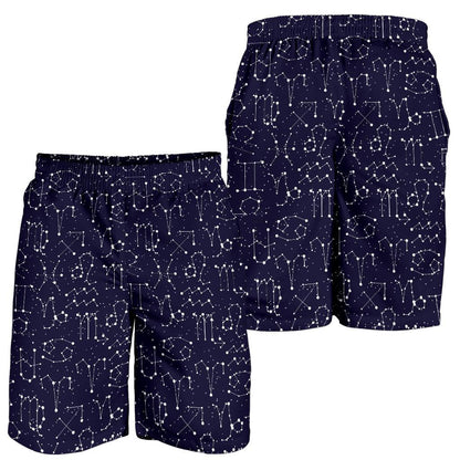 Zodiac Pattern Design Print Mens Shorts-JTAMIGO.COM