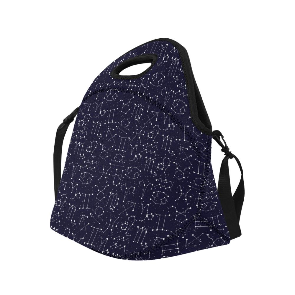 Zodiac Pattern Design Print Neoprene Lunch Bag (Model 1669)(Large)-JTAMIGO.COM