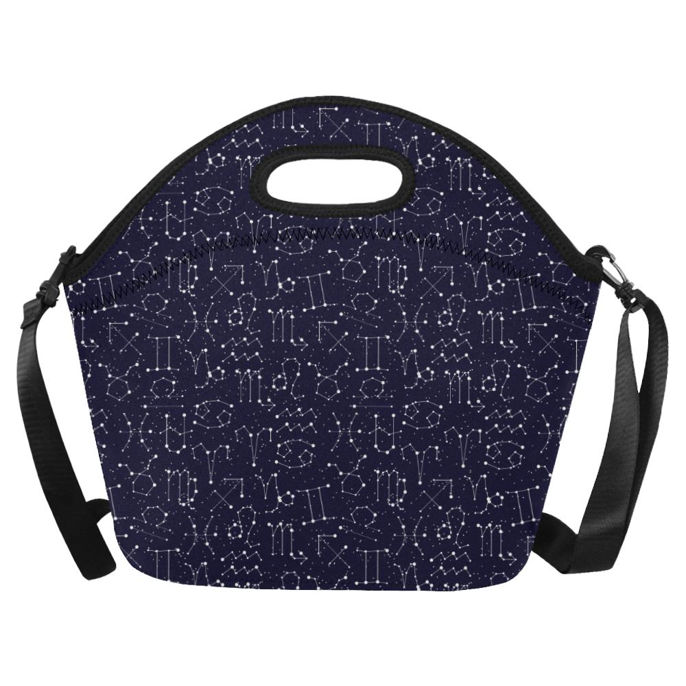 Zodiac Pattern Design Print Neoprene Lunch Bag (Model 1669)(Large)-JTAMIGO.COM