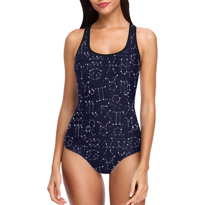 Zodiac Pattern Design Print One Piece Swimsuit-JTAMIGO.COM