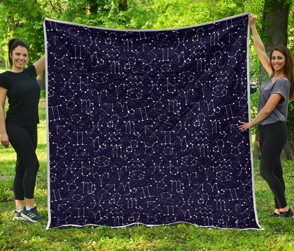 Zodiac Pattern Design Print Quilt-JTAMIGO.COM