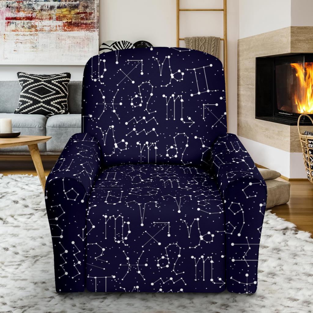 Zodiac Pattern Design Print Single Sofa Slipcover -JTAMIGO.COM