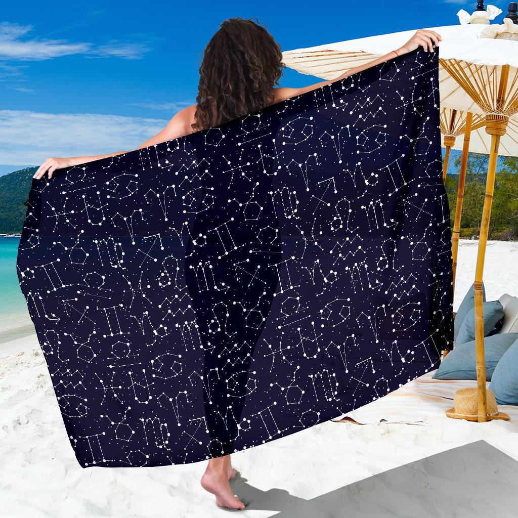 Zodiac Pattern Design Print Sarong Pareo Wrap