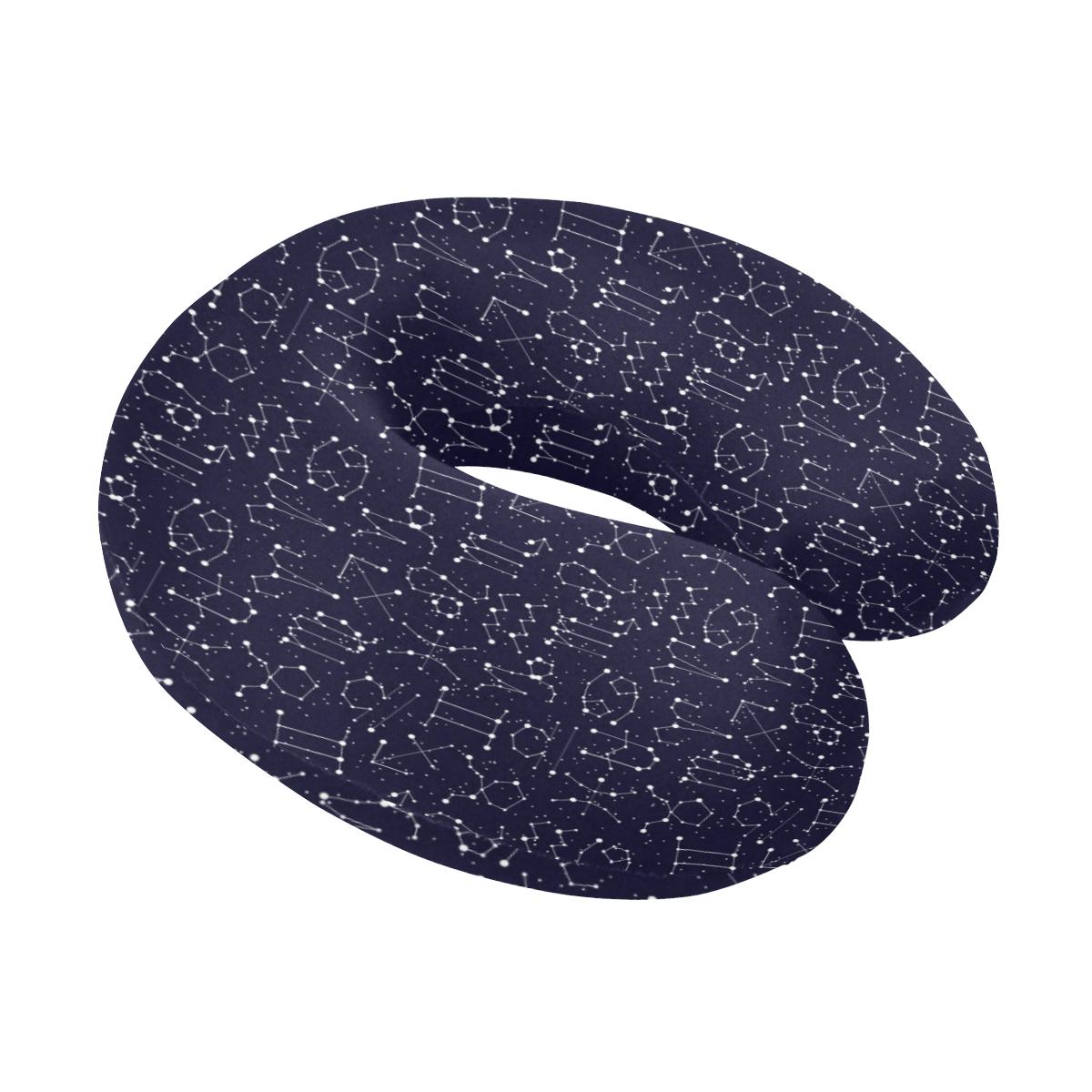 Zodiac Pattern Design Print U-Shaped Travel Neck Pillow-JTAMIGO.COM