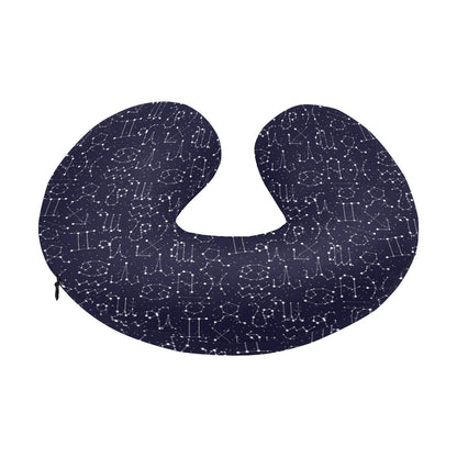 Zodiac Pattern Design Print U-Shaped Travel Neck Pillow-JTAMIGO.COM