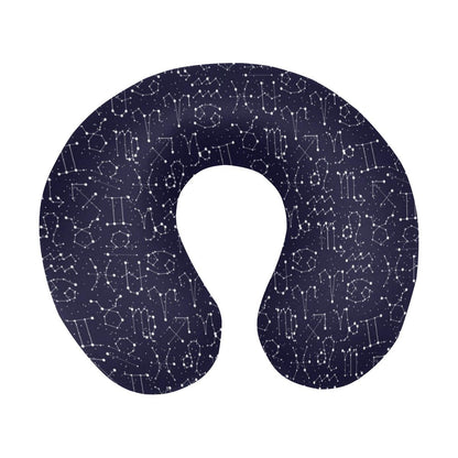 Zodiac Pattern Design Print U-Shaped Travel Neck Pillow-JTAMIGO.COM