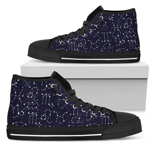 Zodiac Pattern Design Print Women High Top Shoes