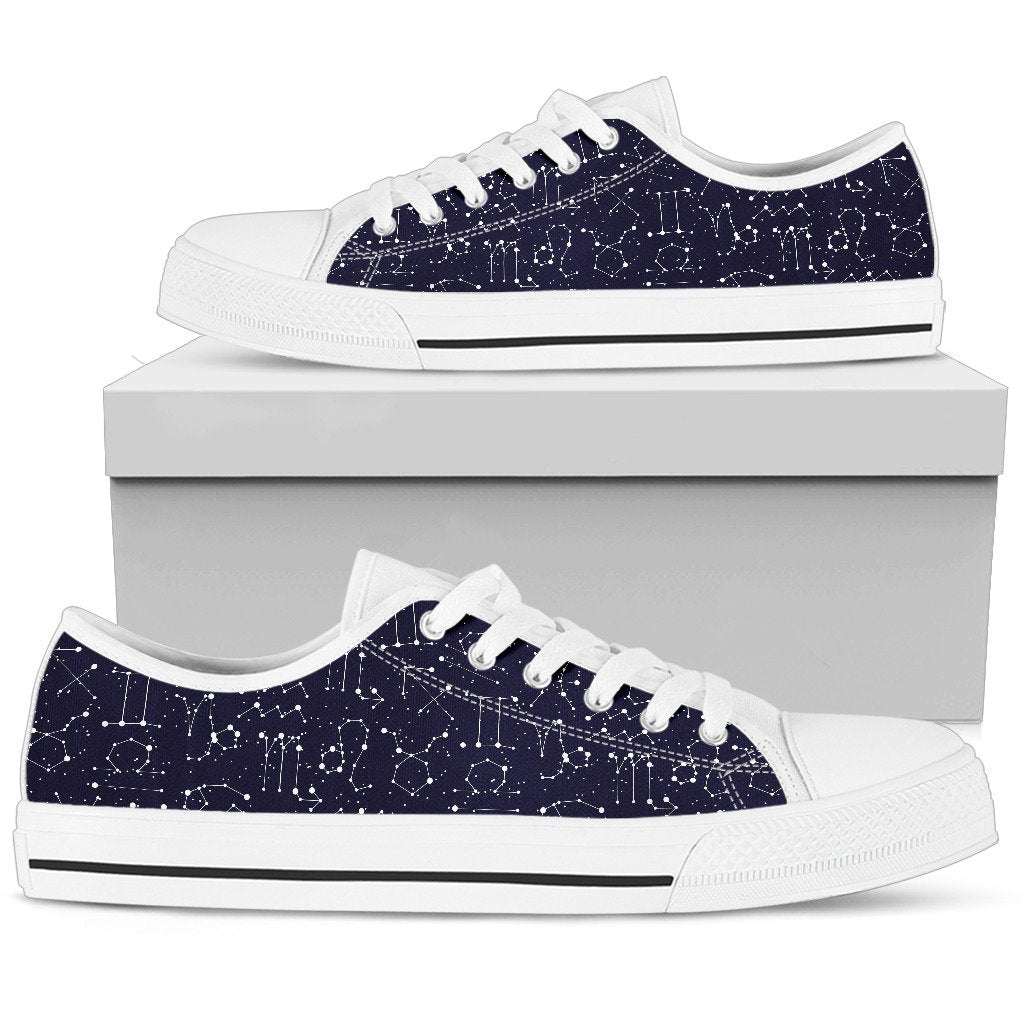 Zodiac Pattern Design Print Women Low Top Shoes-JTAMIGO.COM
