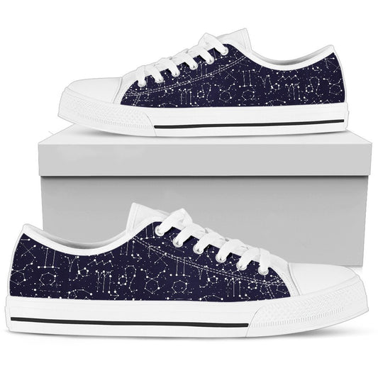 Zodiac Pattern Design Print Women Low Top Shoes-JTAMIGO.COM