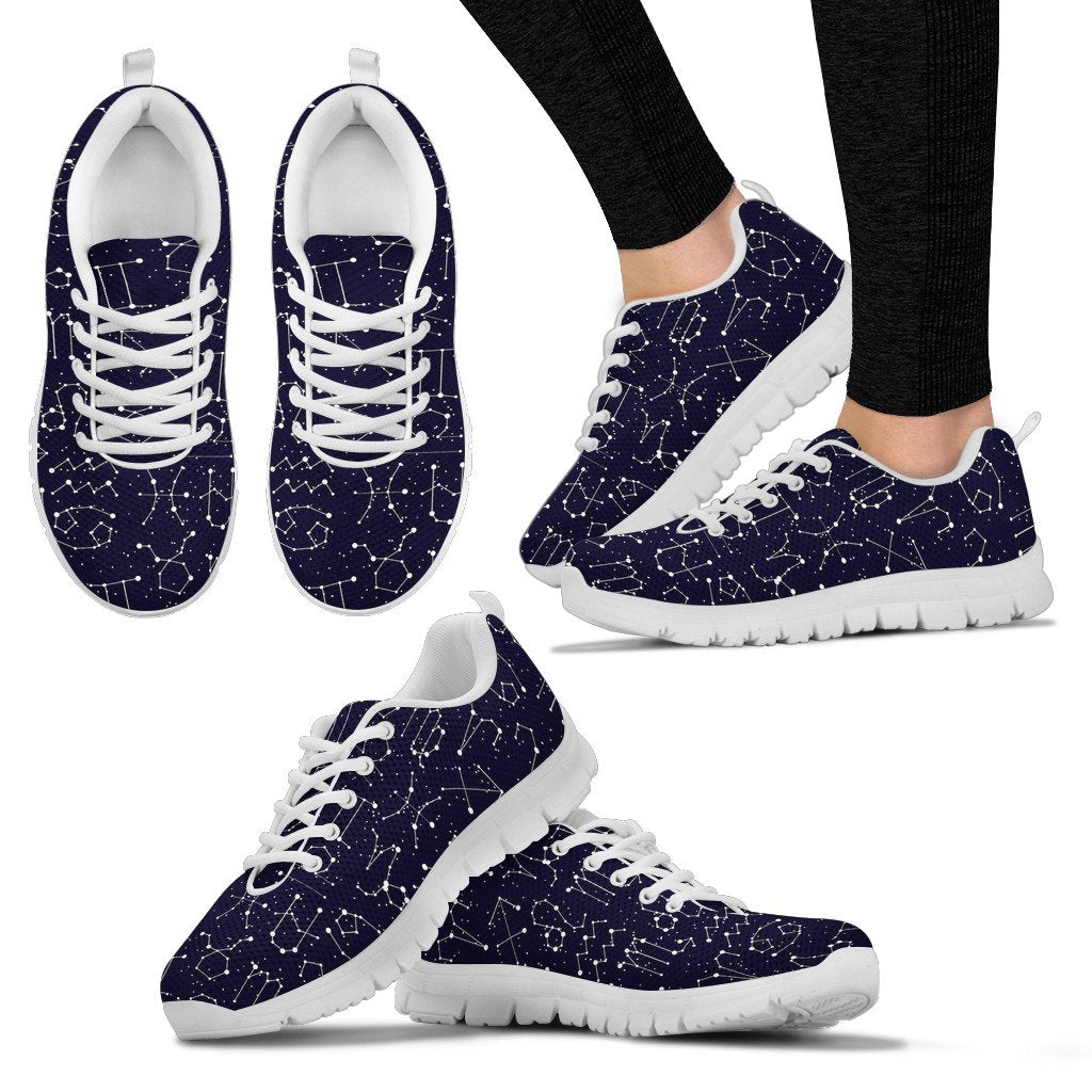 Zodiac Pattern Design Print Women Sneakers Shoes