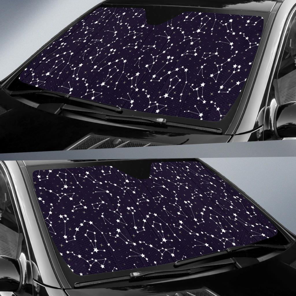 Zodiac Star Pattern Design Print Car Sun Shade For Windshield