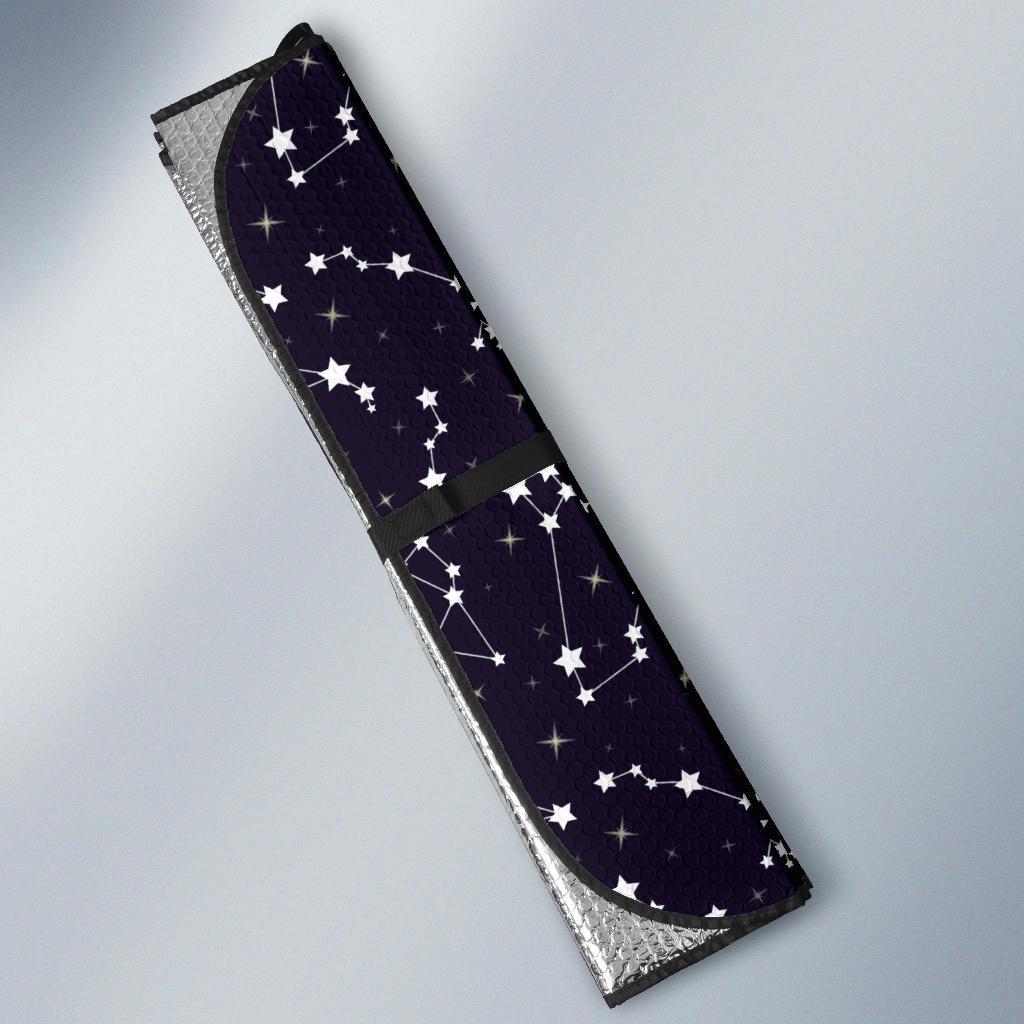 Zodiac Star Pattern Design Print Car Sun Shade For Windshield