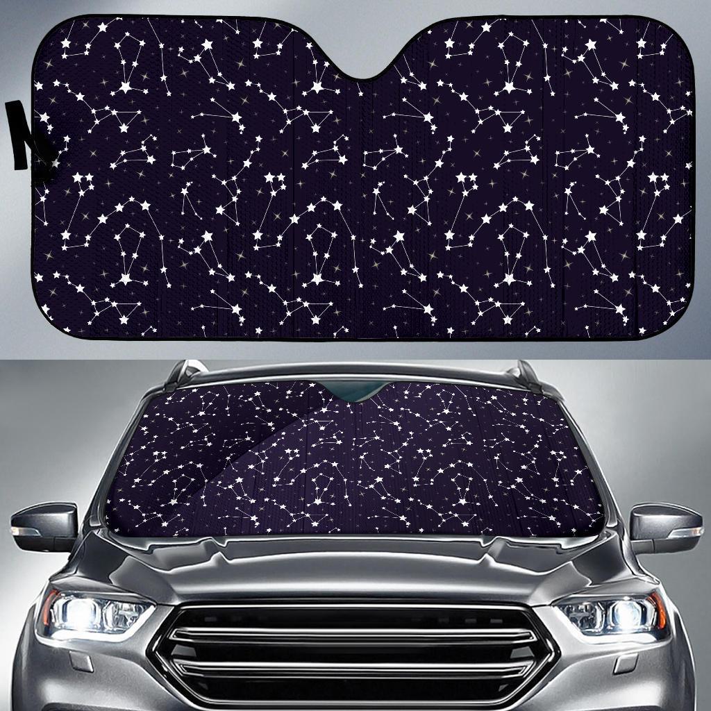 Zodiac Star Pattern Design Print Car Sun Shade For Windshield