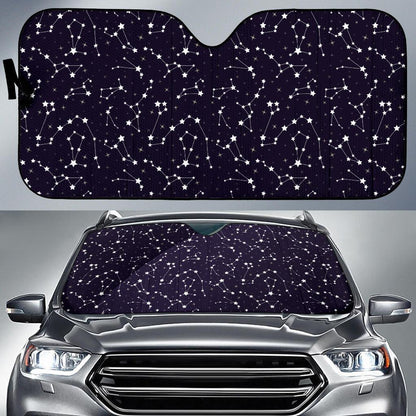 Zodiac Star Pattern Design Print Car Sun Shade For Windshield