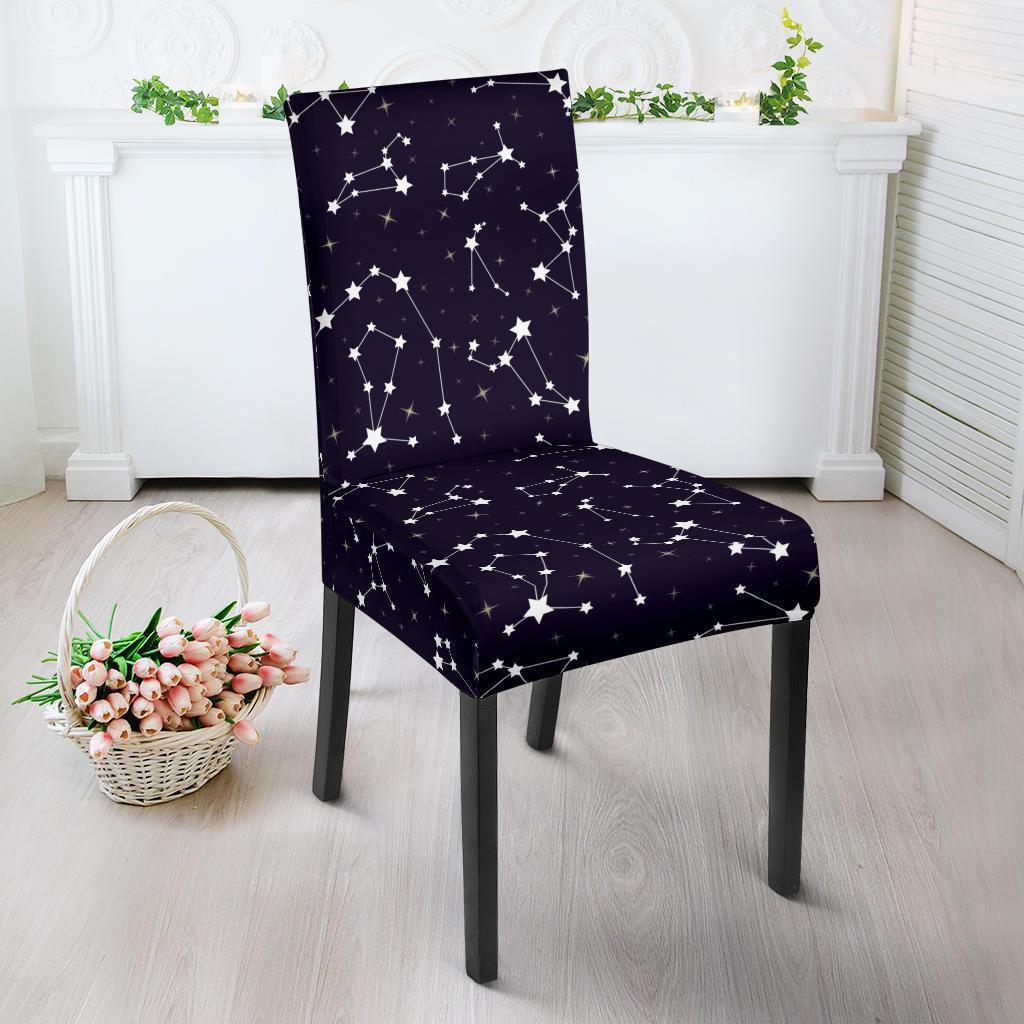 Zodiac Star Pattern Design Print Dining Chair Slipcover-JTAMIGO.COM